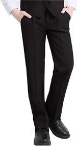 img 3 attached to Stylish and Versatile Fersumm Dress Pants: Perfect Toddler Boy's Clothing with Adjustable Fit