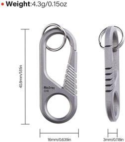 img 1 attached to MecArmy CH6 Titanium Carabiner Keyring with Quick Release Spring - Anti-Loss Keychain