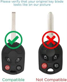 img 1 attached to 🔑 Keyless2Go Замена: 2 новые ключи-брелки для Форд Фокус, Эскейп и Транзит - OUCD6000022 164-R8046.