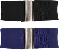 grace karin cl409 multicolored vintage waist belt: wide, stretchy & stylish metal buckle accessory logo