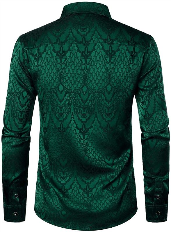 ZEROYAA Hipster Sleeve Jacquard ZLCL32 Emerald Men's Clothing for Shirts  Reviews & Ratings | Revain