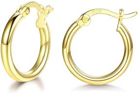 img 4 attached to 🏻 Sterling Hypoallergenic Ccino Earrings for Girls - Jewelry with Ideal Diameter