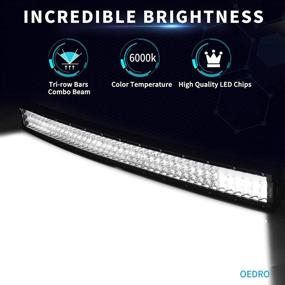 img 2 attached to OEDRO 32-Inch Curved LED Light Bar: Powerful Tri-Row 405W Spot & Work Light for Trucks, Jeeps, SUVs & More - Includes Wiring Harness