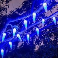 🌈 peiduo multicolor raindrop lights - 20 tube plug powered icicle falling lights for garden outdoor patio holiday wedding party - mall decoration string lights логотип