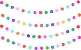 img 3 attached to 🎉 GUGELIVES Colorful Paper Garland Circle Dots, 67ft 5pack Party Streamer Banner Background Decor for Birthday, Wedding, Baby Shower, Classroom, New Year, Christmas