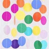 🎉 gugelives colorful paper garland circle dots, 67ft 5pack party streamer banner background decor for birthday, wedding, baby shower, classroom, new year, christmas логотип