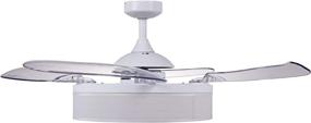 img 1 attached to FANAWAY Fraser 48-inch AC Ceiling Fan: Elegant White Design with Transparent Blades