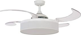 img 4 attached to FANAWAY Fraser 48-inch AC Ceiling Fan: Elegant White Design with Transparent Blades