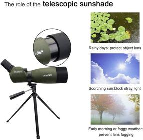 img 1 attached to 🔭 SVBONY SV14 Spotting Scope with Tripod, Angled Range Spotter Scope with Phone Adapter, Bak4 Prism, FMC, IPX4 Waterproof, High Definition, for Birdwatching, Shooting Range, Astronomy, with Soft Case for Adults