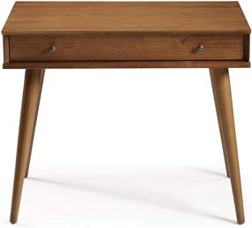 img 3 attached to Camaflexi Mid Century Desk Castanho Finish