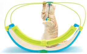 img 3 attached to 🐱 Interactive Kitty City Rocking Roller: Includes Balls and Scratch Pad for Endless Cat Entertainment