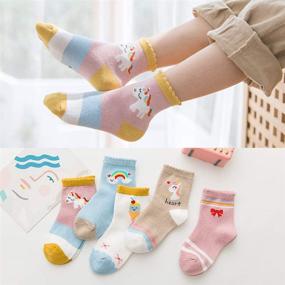 img 1 attached to 🧦 Милые и удобные: 10 пар хлопковых носков для девочек-младенцев