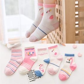 img 2 attached to 🧦 Милые и удобные: 10 пар хлопковых носков для девочек-младенцев