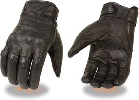 img 2 attached to High-Quality Milwaukee Leather MG7500 Men's Black Perforated Leather Gloves with Reinforced Rubberized Knuckles