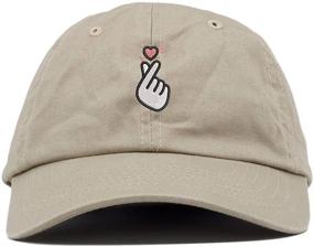 img 2 attached to 🧢 Stylish Kpop Heart Symbol Embroidered Baseball Cap with Soft Crown - Unisex Top Level Apparel