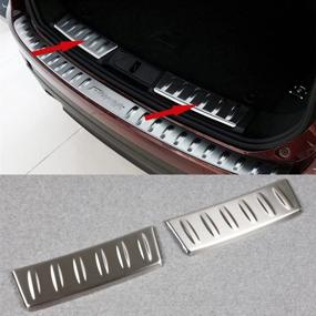 img 4 attached to 🚗 Enhance Your Jaguar F-Pace with Rear Bumper Inside Sill Plate Guard Cover Trims (2016-2019)
