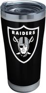 🏈 tervis las vegas raiders rush insulated tumbler cup - triple walled, 20oz, stainless steel - keeps drinks cold & hot logo