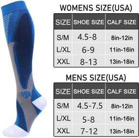 img 3 attached to 🧦 Medical Compression Socks for Men and Women - 20-30 mmHg Support Stockings for Sports, Nursing, and Athletics