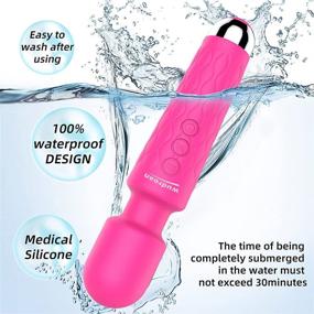 img 2 attached to 20 Vibration Modes 8 Speeds Rechargeable Personal Massager - Quiet & Waterproof - Handheld & Cordless - Relieving Muscle Pain - Full Body Massager for Men and Women (Rose)