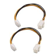 🔌 cable matters 2-pack atx power supply extension cable - 8 inches male to female logo