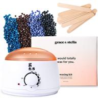 wax warmer for hair removal by grace and stella - complete waxing kit with waxing beads & applicator - professional hard wax kit for effective hair removal logo