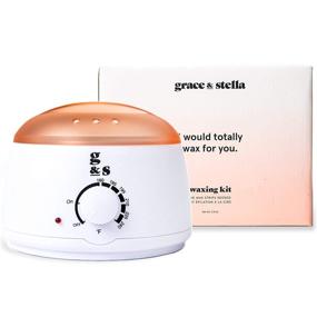 img 3 attached to Wax Warmer for Hair Removal by Grace and Stella - Complete Waxing Kit with Waxing Beads & Applicator - Professional Hard Wax Kit for Effective Hair Removal