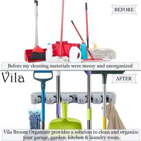 img 2 attached to 🧹 Vila Broom Holder: Organize and Store Your Household Cleaning Tools Efficiently