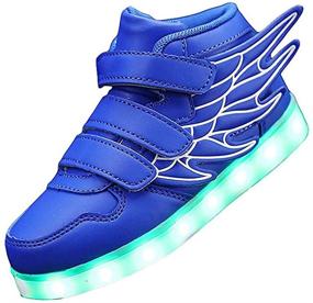 img 4 attached to Light Up Your Little Girl's World 👟 with KARKEIN Rechargeable Flashing Sneakers - Toddlers Girls' Shoes