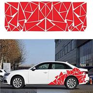 🚗 rojuicy уникальные треугольники из винила для боковой стороны автомобиля - длинные полосы больших наклеек на дверцу автомобиля - декали для спортивных гоночных автомобилей - декоративные аксессуары для украшения кузова автомобиля - 2м х 60см - быстрая доставка 1-2 дня логотип