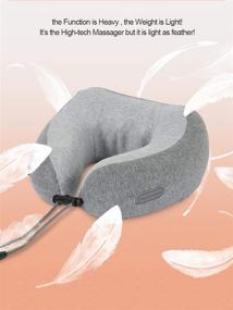 img 1 attached to 🌸 Cordless Massage Neck Pillow with 4-Ball Kneading Rotation and Memory Foam- Head & Neck Support for Travel