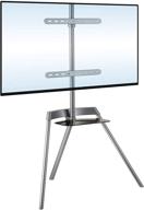 portable easel tv stand: sturdy tripod, supports 43-65 inch flat & curved screens, easy assembly with snap-lock, holds up to 88 pounds logo