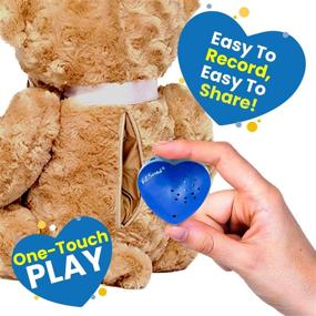 img 2 attached to 🐻 EZSound Звуковые чипы для мягких игрушек: Сердца Build a Bear на 30 секунд, Подарки с голосовой записью, Записывающий модуль звука для игрушек - Голубая кнопка записи