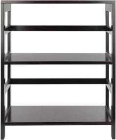 img 3 attached to Winsome Wood Leo Shelving: Small and Large Espresso Shelves for Stylish Storage