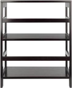 img 1 attached to Winsome Wood Leo Shelving: Small and Large Espresso Shelves for Stylish Storage