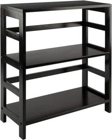 img 4 attached to Winsome Wood Leo Shelving: Small and Large Espresso Shelves for Stylish Storage