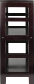 img 2 attached to Winsome Wood Leo Shelving: Small and Large Espresso Shelves for Stylish Storage