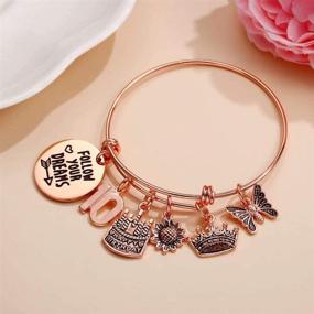 img 2 attached to 🎁 Stunning Rose Gold Birthday Charm Bracelets for Women and Girls - Ideal Gifts for Friends, Moms, Daughters, Granddaughters, and Grandmas on their 10th-80th Birthdays - M MOOHAM Jewelry Present
