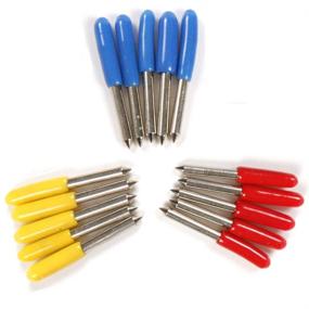 img 4 attached to 🔪 15pcs Roland Vinyl Cutter Cutting Plotter Blade Set - 30/45/60 Degree Lettering Blades Spare Part