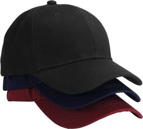 img 4 attached to 🧢 MEINICY 3PCS Plain Structured Baseball Caps: Stylish and Comfortable Cotton Dad Hats for Men and Women