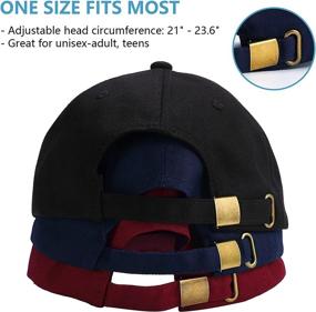 img 1 attached to 🧢 MEINICY 3PCS Plain Structured Baseball Caps: Stylish and Comfortable Cotton Dad Hats for Men and Women