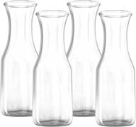 kitchen lux 1 liter glass carafe and wine decanter with elegant design - perfect for parties and events (pack of 4) логотип