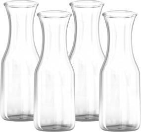 img 2 attached to Kitchen Lux 1 Liter Glass Carafe and Wine Decanter with Elegant Design - Perfect for Parties and Events (Pack of 4)