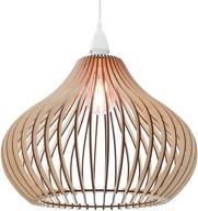 bellaniks wood pendant light: stylish boho ceiling chandelier - easy-to-assemble & adjustable - perfect for dining, kitchen, bedroom, living room - modern lamp with standard bulbs logo