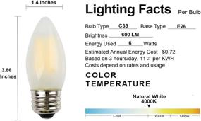 img 2 attached to 💡 OPALRAY Candelabra Daylight LED Bulb - Incandescent Equivalent