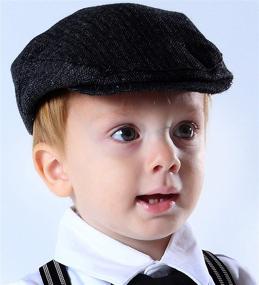 img 2 attached to Trendy Kids Tweed Beret - Stylish Boys' Hat & Cap Accessories