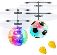 🎁 2-pack rc flying ball glow toys for kids - holiday xmas gifts, rc mini drones hand controlled helicopter with 2 remote controllers, quadcopter christmas stocking stuffers toy for boys and girls logo