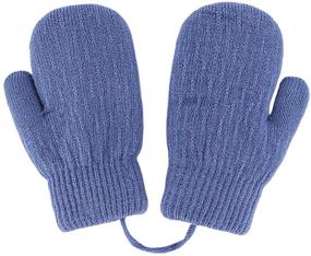 img 2 attached to 🧤 Novia's Choice Winter Mittens for Toddlers - Stretchy and Warm Knitted Gloves with Fleece Lining