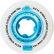 ricta soft cruiser skateboard wheels: 54mm chrome clouds 78a blue - smooth riding for ultimate comfort logo