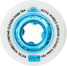 img 4 attached to Ricta Soft Cruiser Skateboard Wheels: 54mm Chrome Clouds 78A Blue - Smooth Riding for Ultimate Comfort