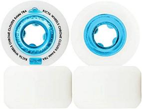 img 3 attached to Ricta Soft Cruiser Skateboard Wheels: 54mm Chrome Clouds 78A Blue - Smooth Riding for Ultimate Comfort